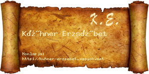 Kühner Erzsébet névjegykártya