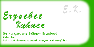 erzsebet kuhner business card
