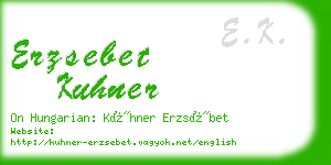 erzsebet kuhner business card